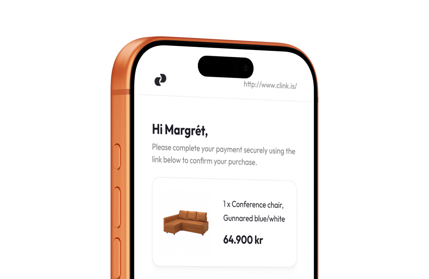 Customer pays securely