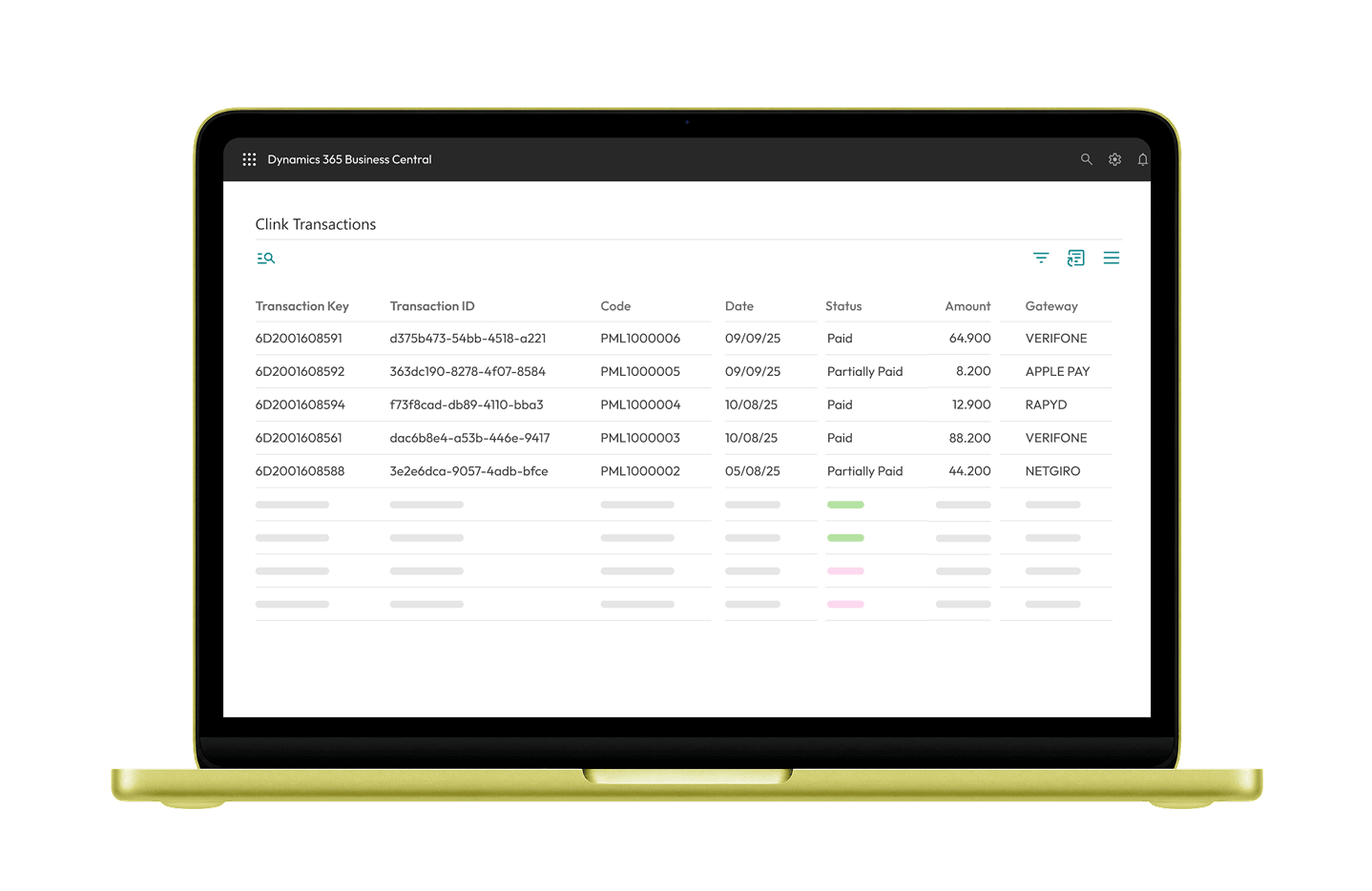 Payment reconciles automatically